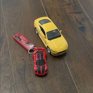 Yellow and Red Toy Car Set